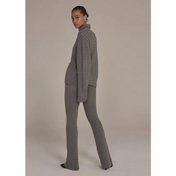 💕FAVORITE DAUGHTER💕 Masha Cable Knit Turtleneck Sweater Storm Cloud Grey L NWT - Picture 6 of 16